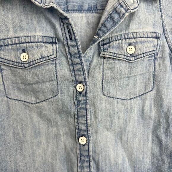 Gap Button Down Light Denim Shirt 2T - Picture 3 of 7